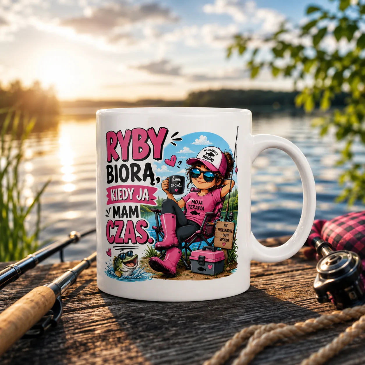 Kubek RYBY BIORĄ KIEDY JA MAM CZAS
