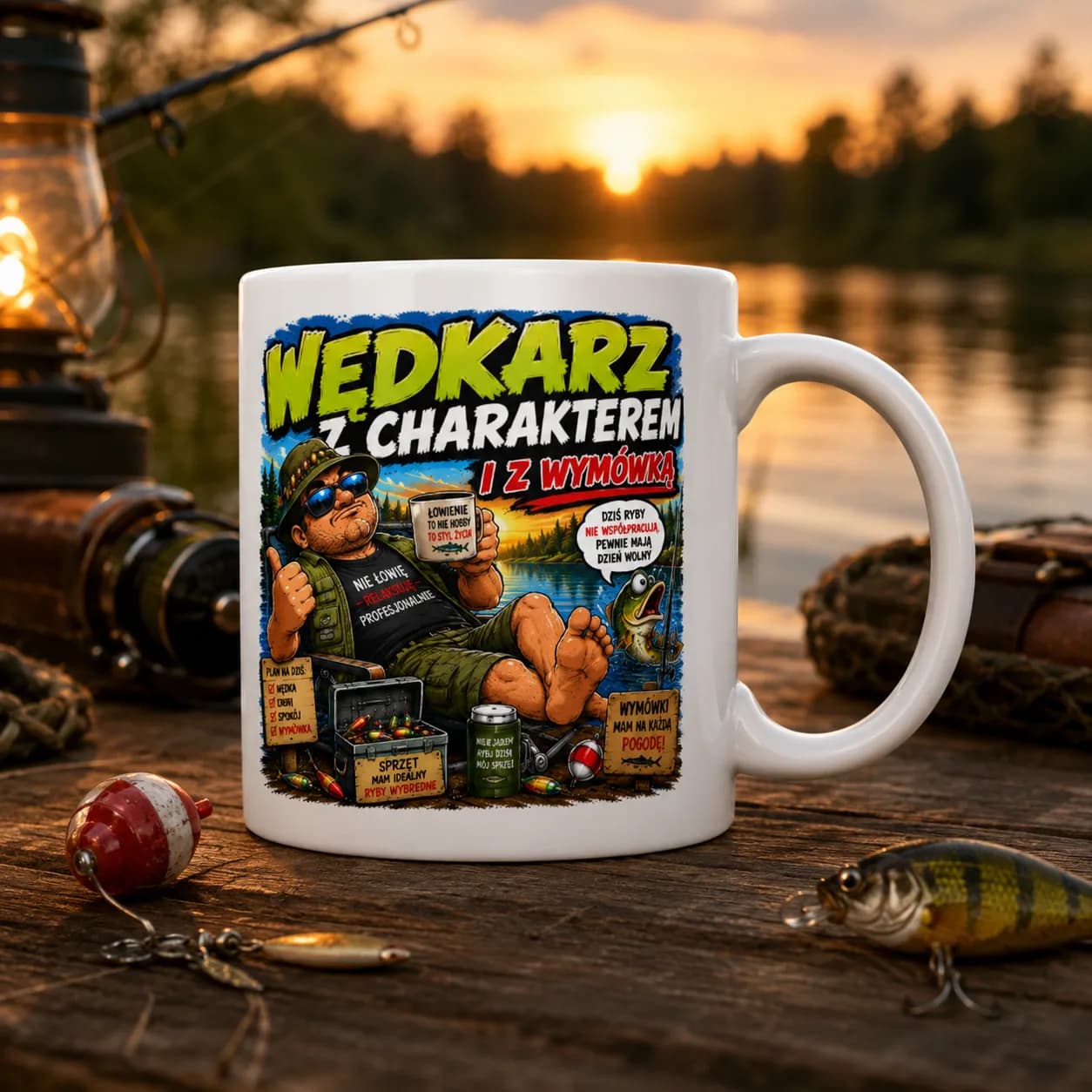 Kubek WĘDKARZ Z CHARAKTEREM I Z WYMÓWKĄ
