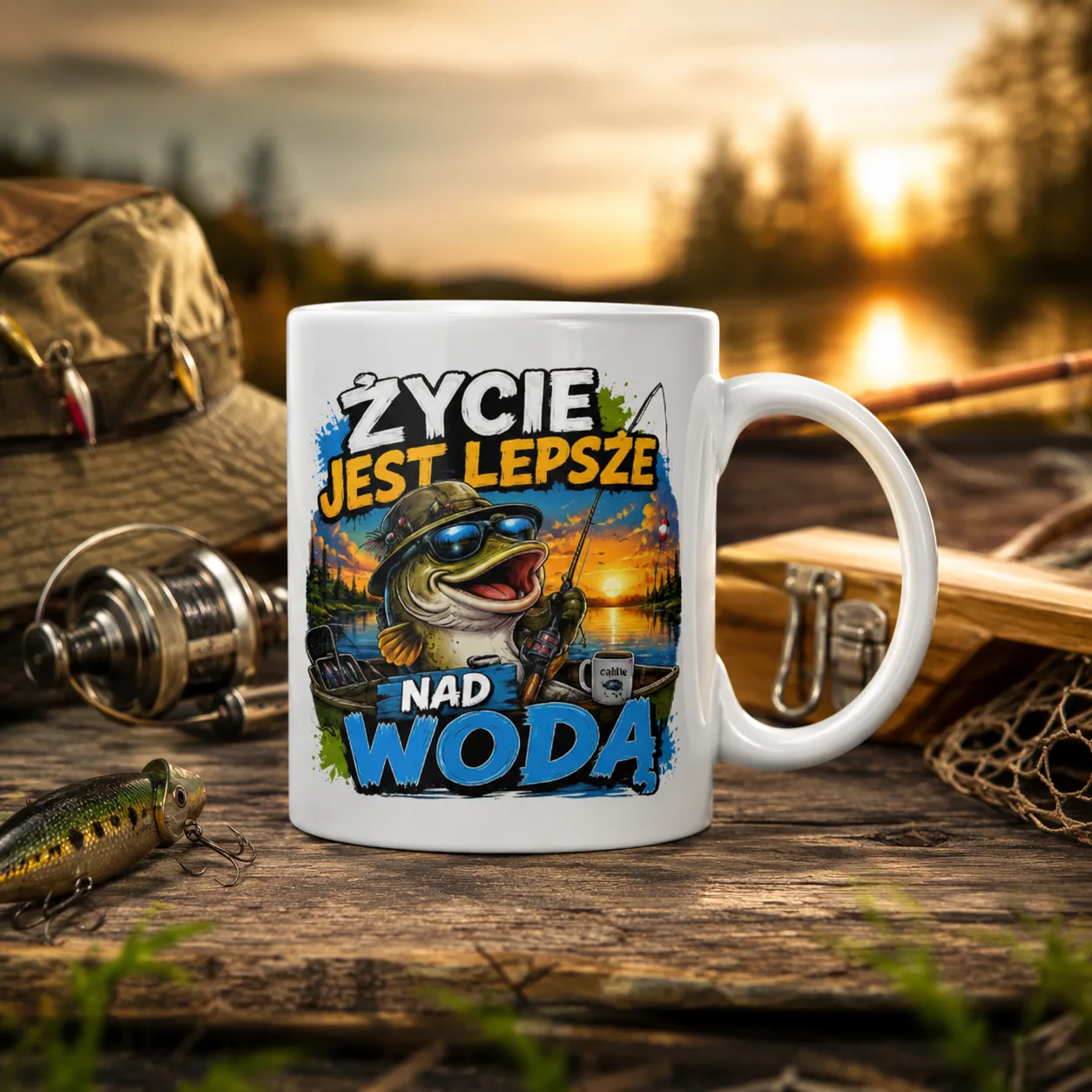 Kubek ŻYCIE JEST LEPSZE NAD WODĄ
